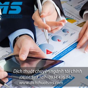 Dịch vụ dịch thuật báo cáo tài chính tiếng Anh