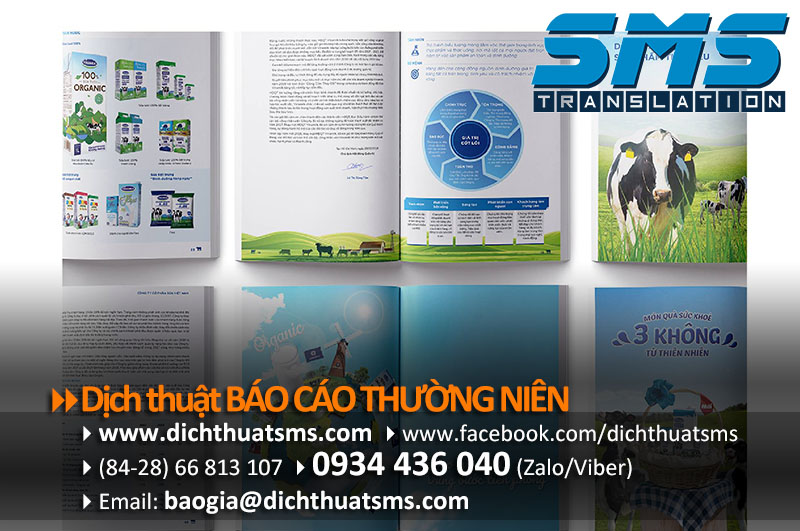 Đa số khách hàng mảng dịch báo cáo thường niên tiếng Anh của chúng tôi đều là các công ty cổ phần đại chúng đã niêm yết trên thị trường chứng khoán với giá trị vốn hóa cao top đầu, như Vinamilk, Nhựa Bình Minh, Vicostone, SMC, Ngân hàng Bắc Á, v.v.